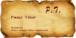Pausz Tibor névjegykártya